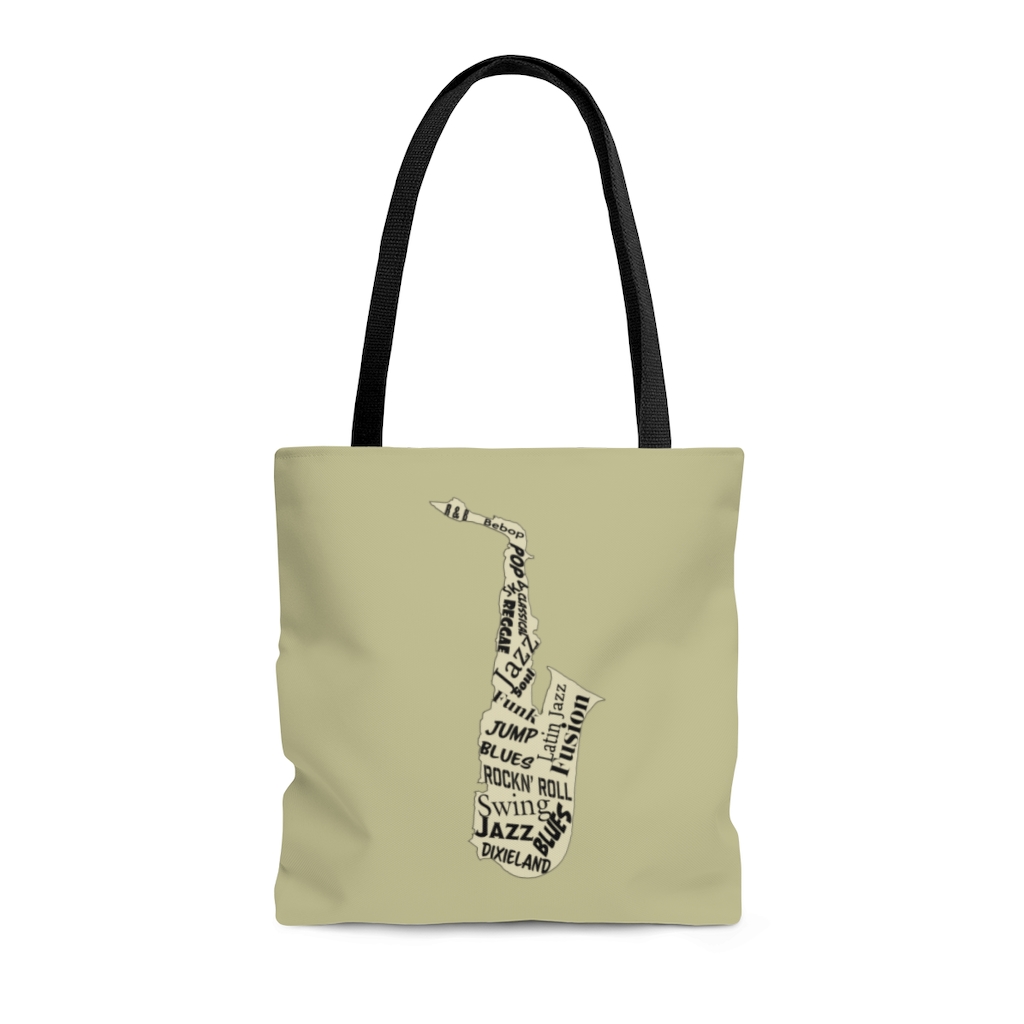 Sax Word Art Music Bag (White)