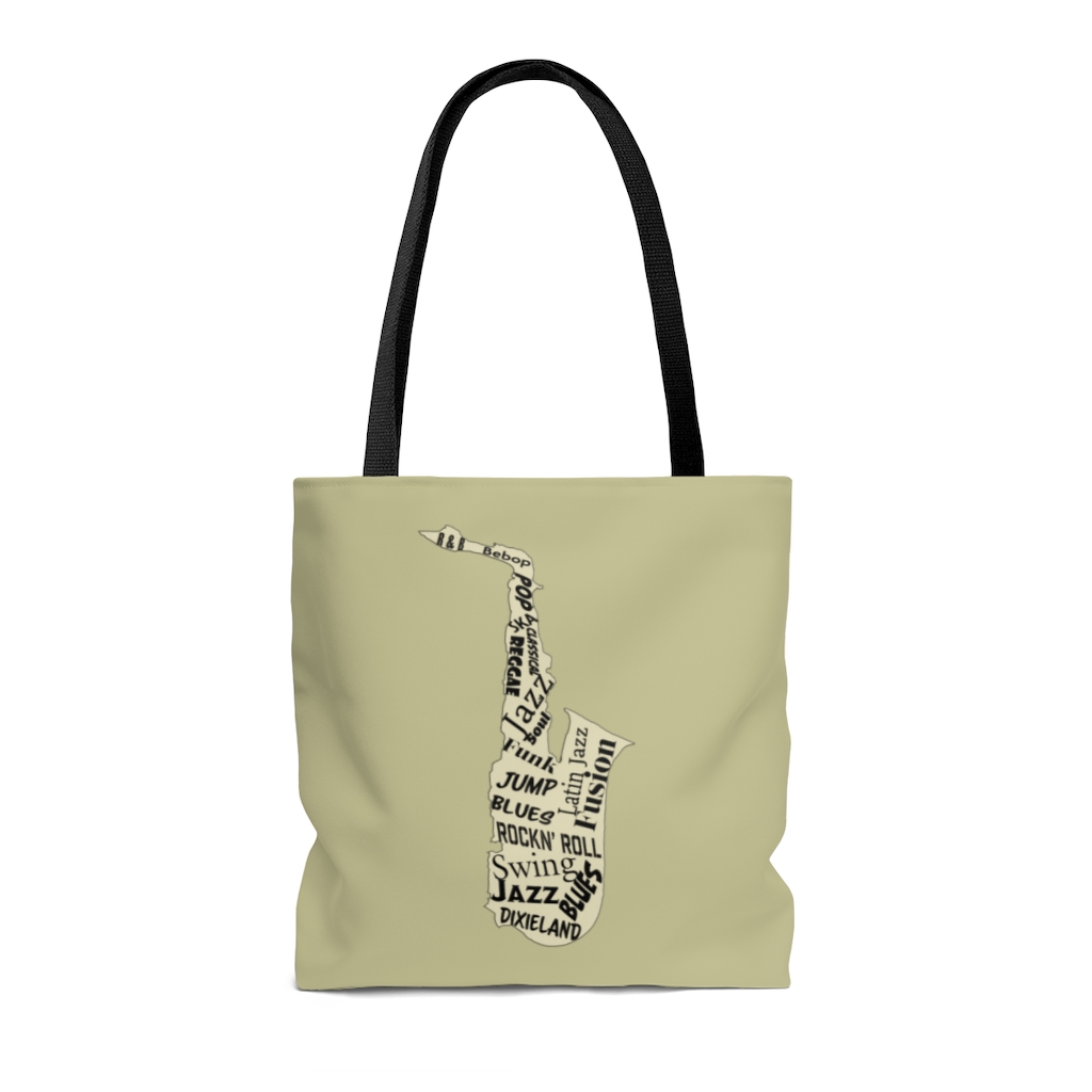 Sax Word Art Music Bag (White) - Image 2