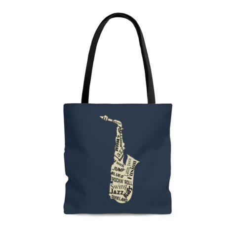 Sax Word Art Music Bag (Dark Blue)