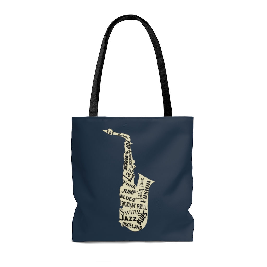 Sax Word Art Music Bag (Dark Blue) - Image 2