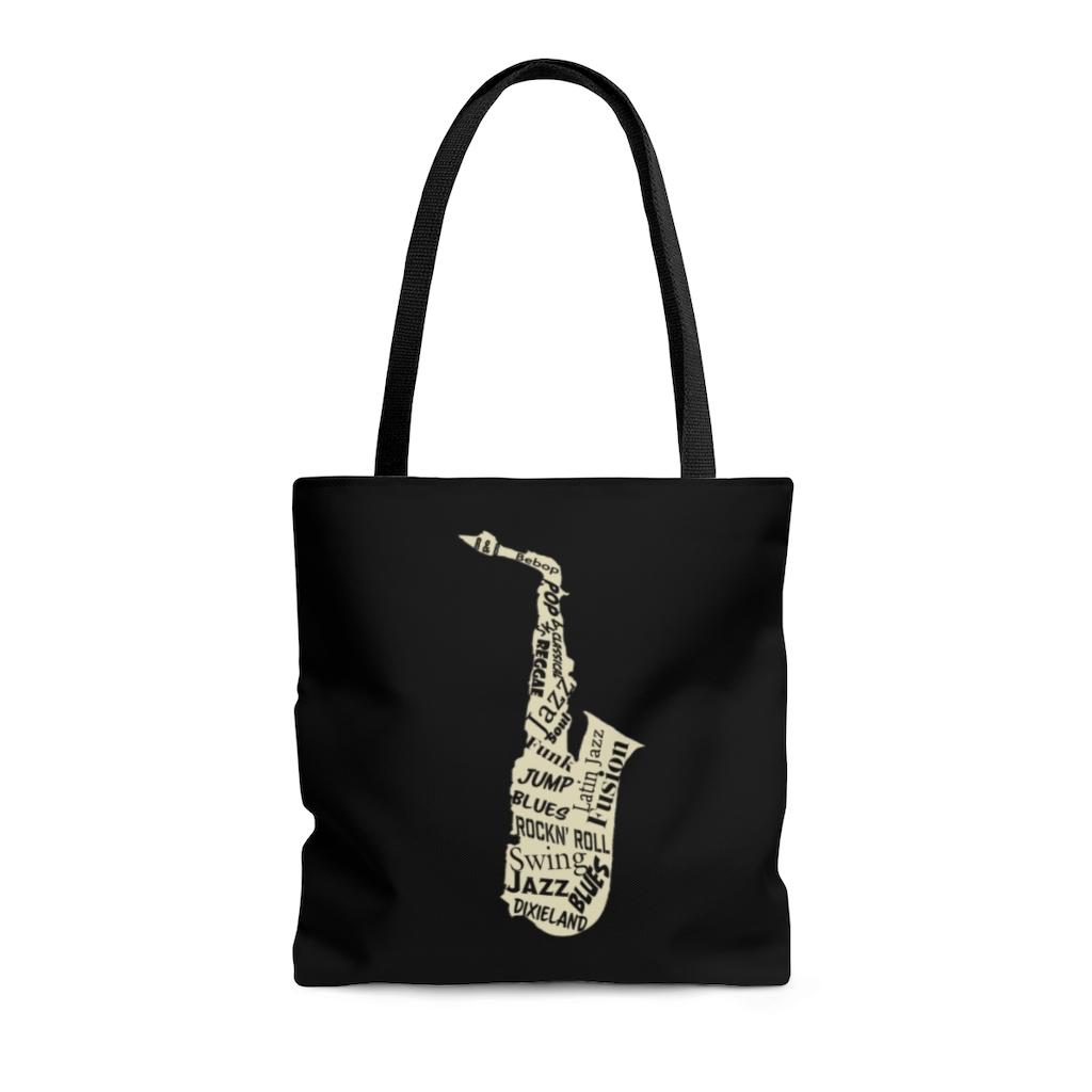 Sax Word Art Music Bag (Black)